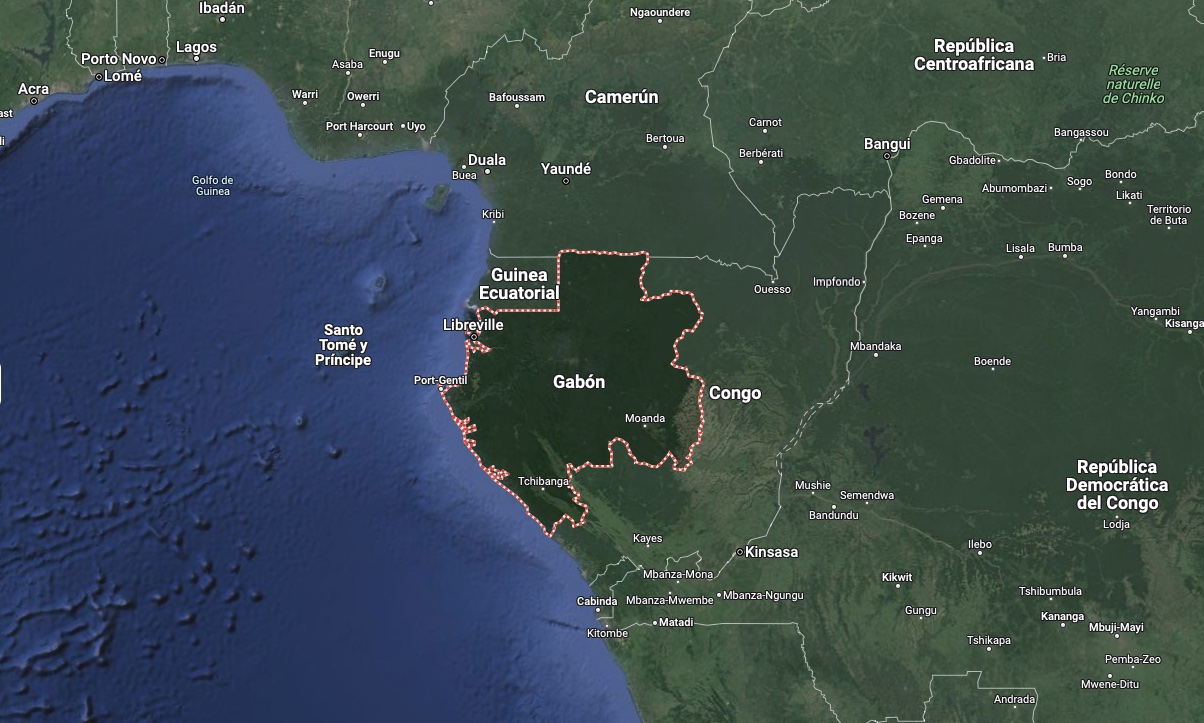 Gabon en google maps