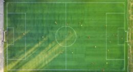 Aerial View of Soccer Field