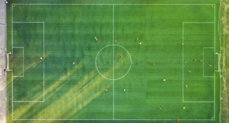 Aerial View of Soccer Field