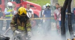 Avioneta caida en Cali - Foto Bomberos Cali