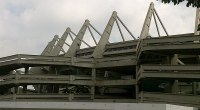 Estructura de concreto de la tribuna del Estadio Metropolitano Roberto Meléndez de Barranquilla